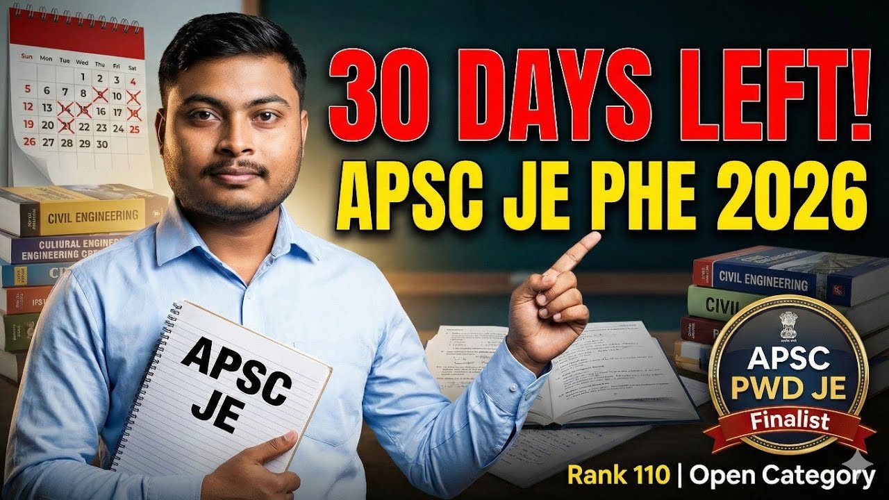 CRACK APSC JE PHE 2026 EXAM IN JUST 30 DAY'S ! WATCH NOW🔥
