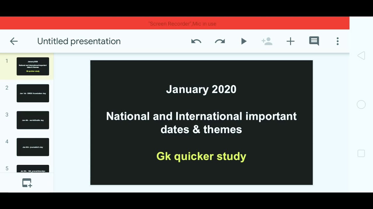 January 2020 National and International important days & Themes