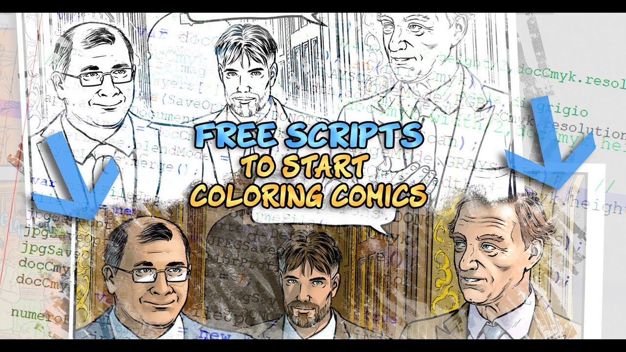 Photoshop scripts to start coloring comics - FREE on my GumRoad