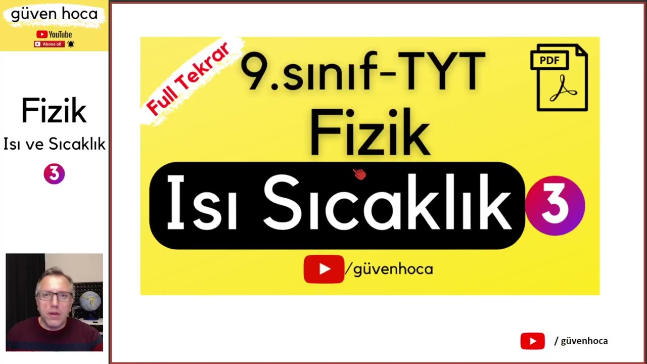 Isı ve Sıcaklık Konu Anlatımı -3 | PDF + TYT Fizik