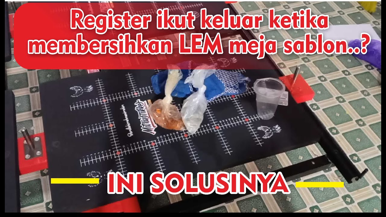 Cara Sablon Register & Oles Resin pd Meja Sablon agar Awet