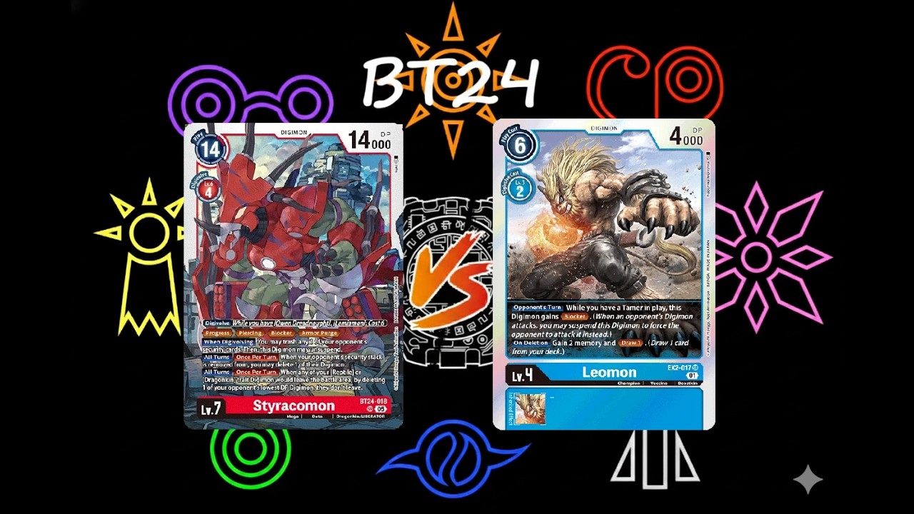 {BT24} Styracomon Vs Leomon - Digimon Card Game