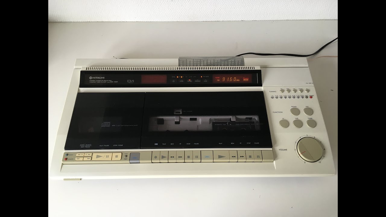HITACHI MX W01 Stereo Receiver Compact Disc Player