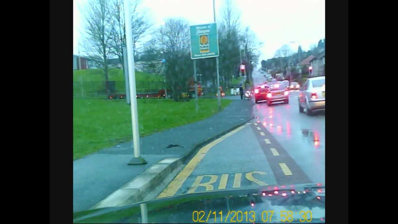 Speeded up M8 past Glasgow airport into the city Feb 2013