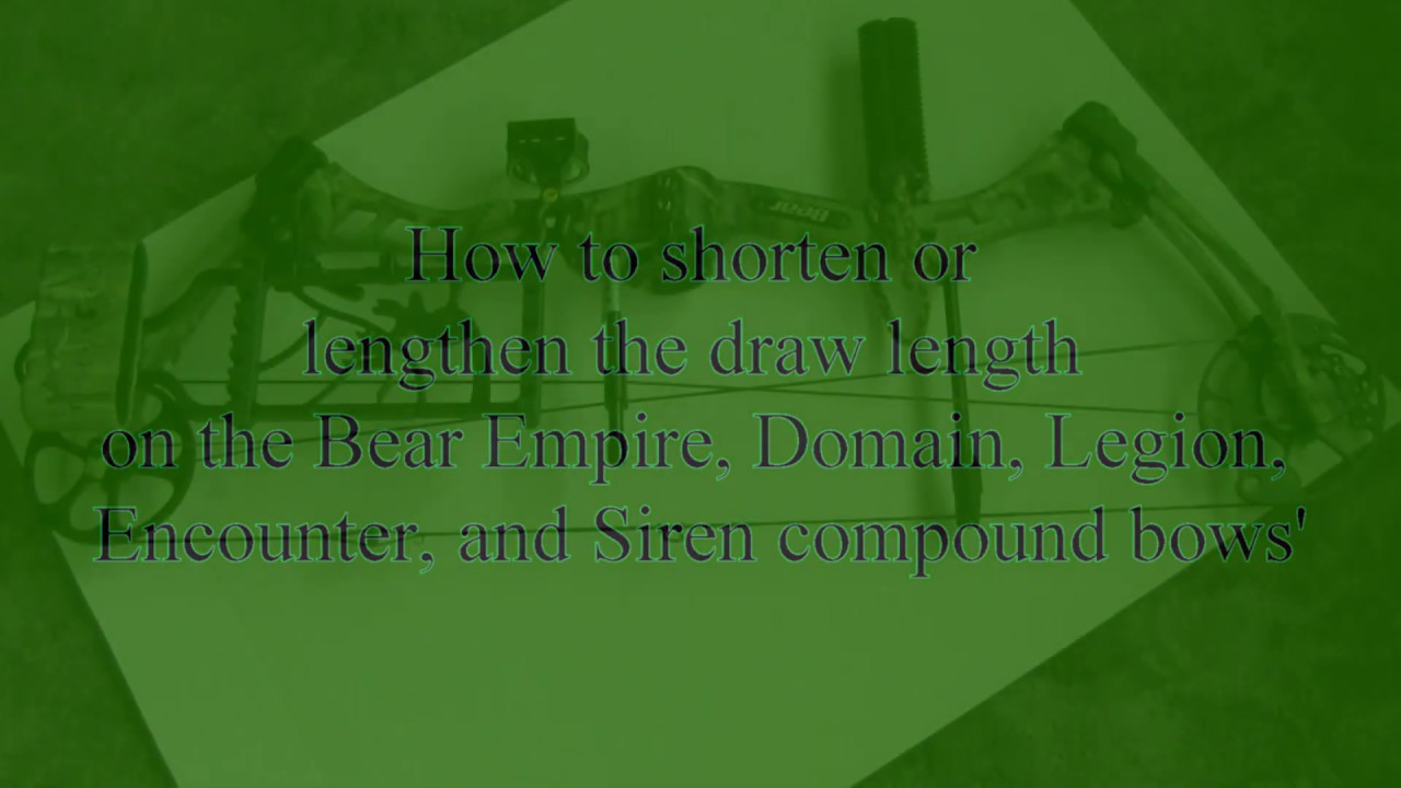 Регулировка длины растяжки блочного лука Bear