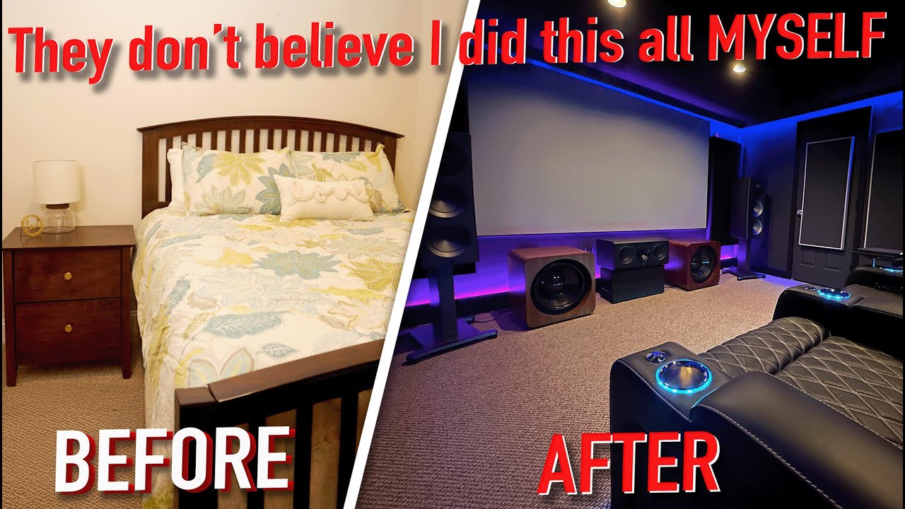 Spare Room To EPIC Home Theater | DIY Home Theater Build