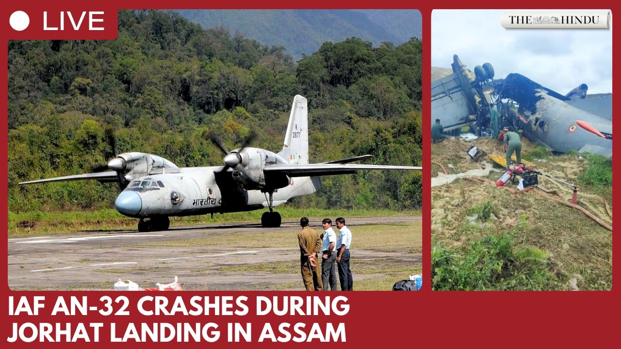 IAF AN-32 aircraft crashes while landing at Jorhat Air Force Station in Assam
