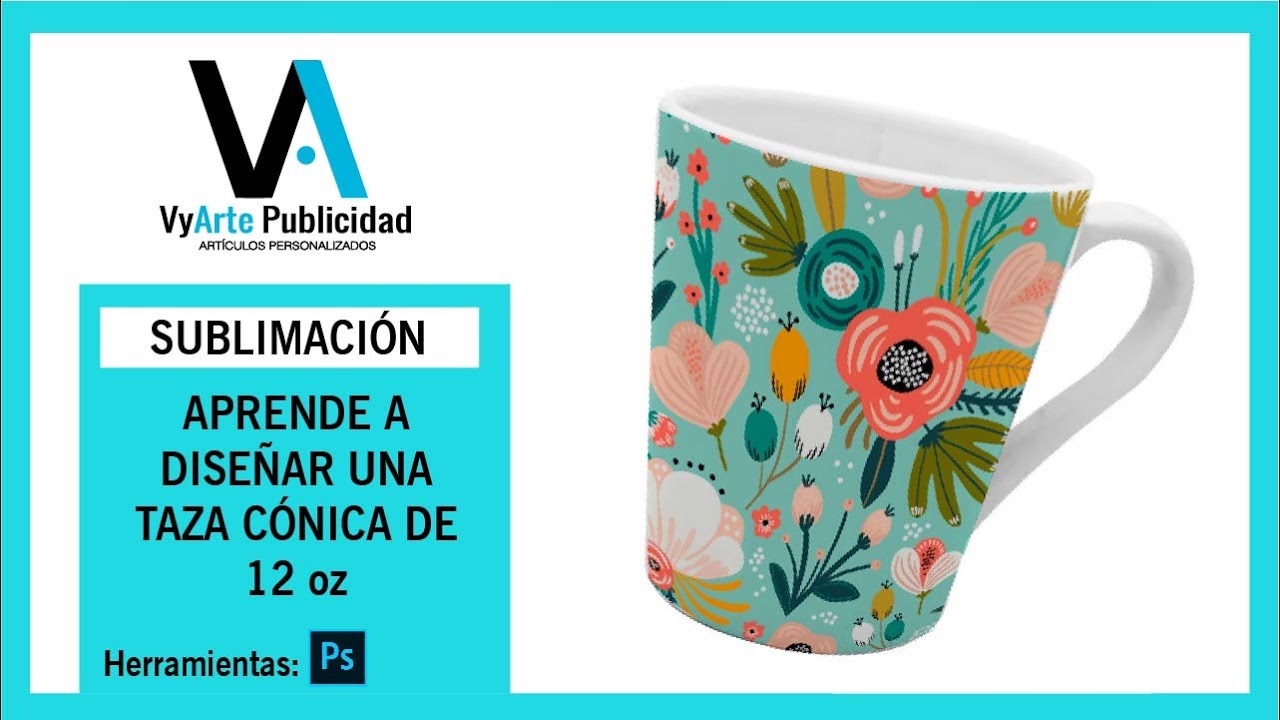 ¡Aprende a diseñar una plantilla para  taza cónica 12 oz!