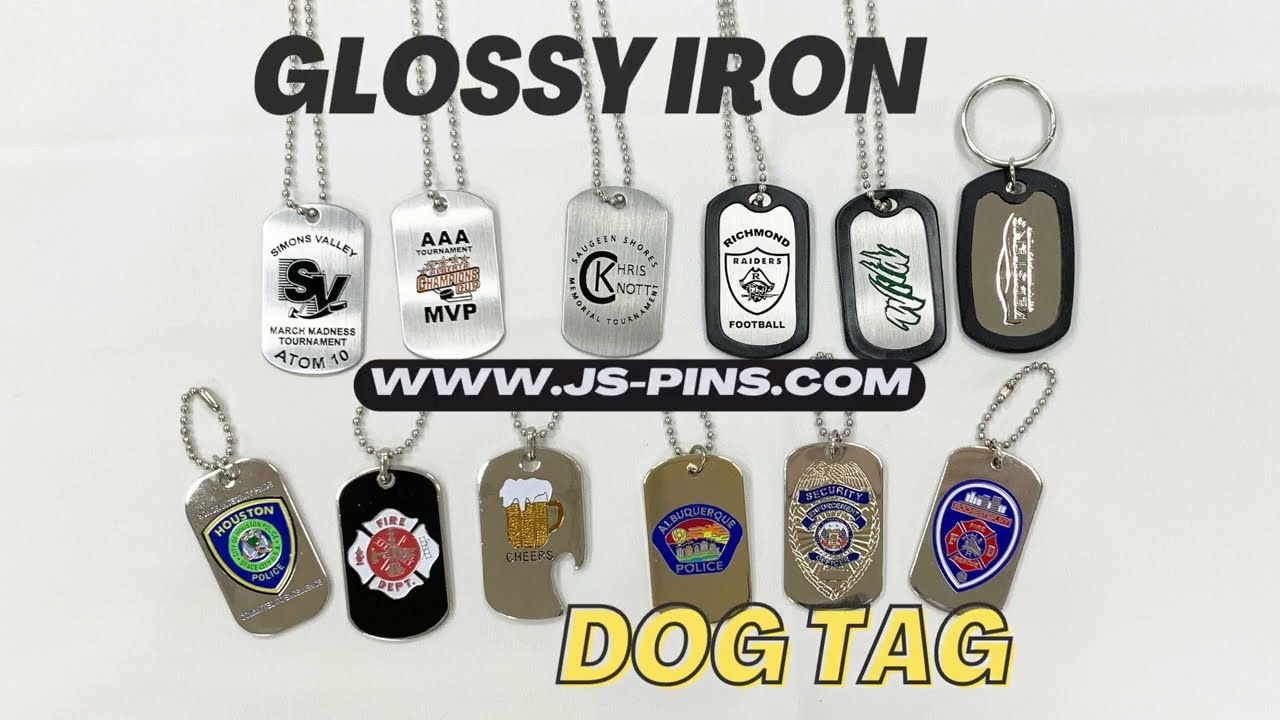 Military Dog Tag Necklace: Assurance of Glossy Iron | Jin Sheu