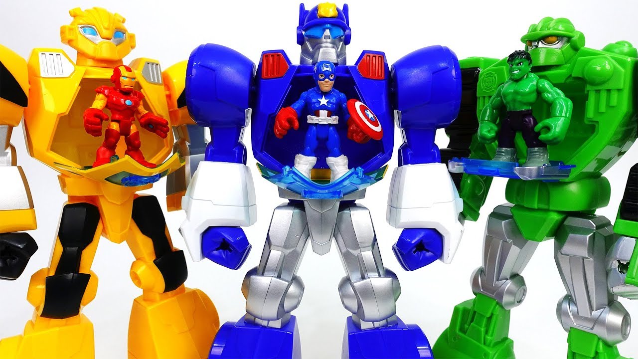 The avengers mech armors are stolen~! Transformers Rescue Bots, Help The Avengers - ToyMart TV