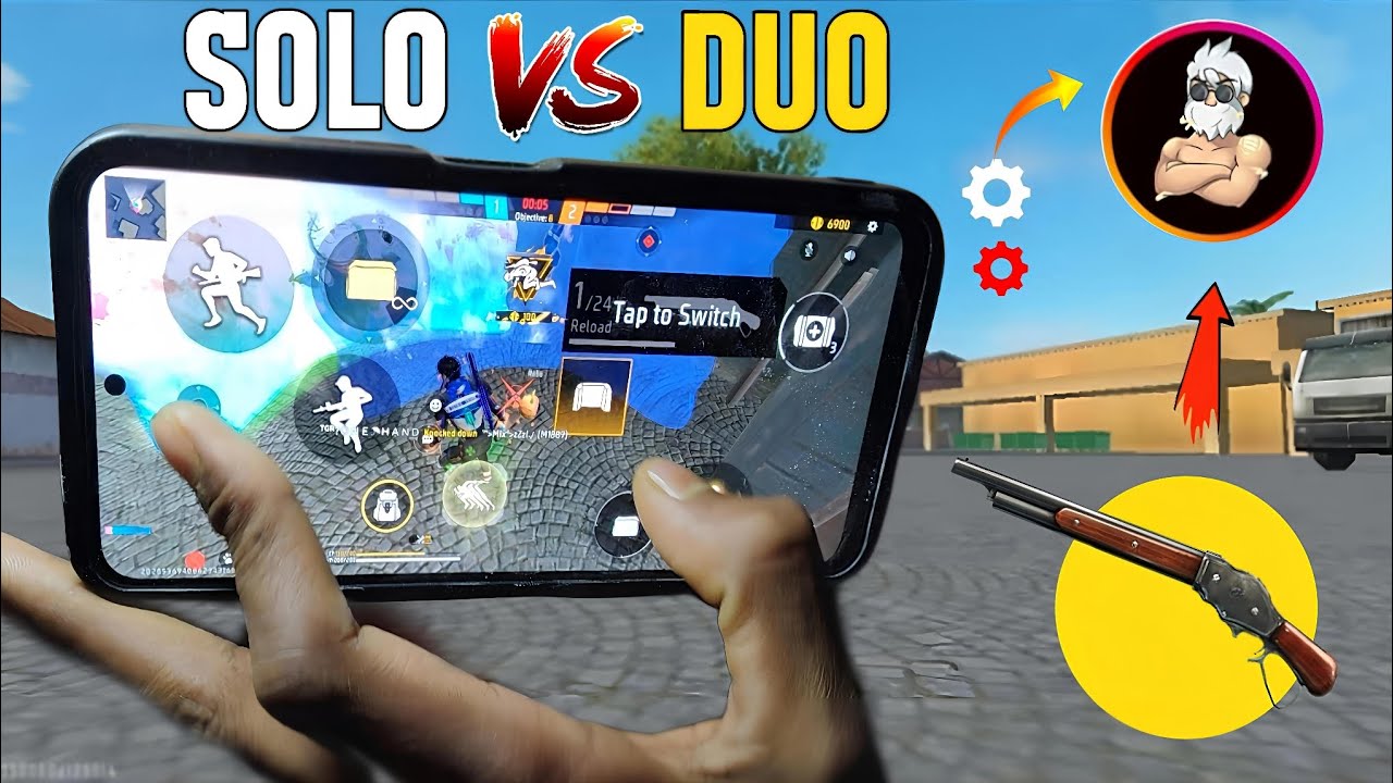 ONE TEP 🤯 HAND GAME PLAY 💪 SOLO VS DUO 💥 @ONEHANDGAMING-ff 