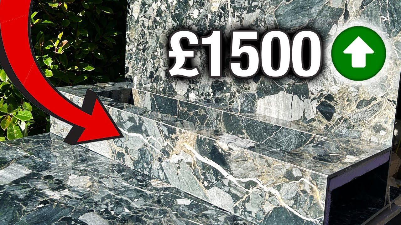 We built a bespoke £1500 bathroom sink basin from tiles