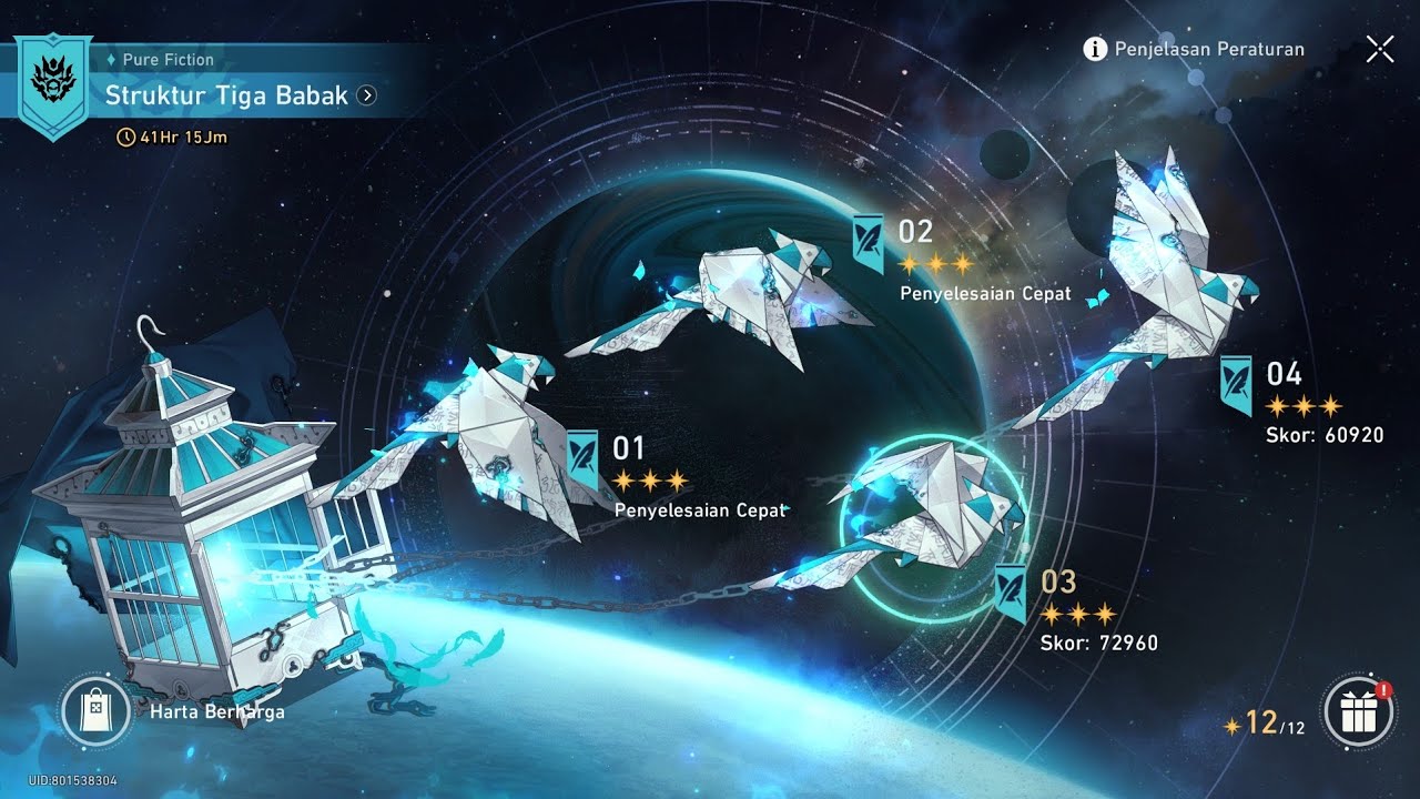 HSR 3.4 Purefiction bagian 4,Team Castorice, Tribbie, Hyacine, blade & Team Saber,RMC,Sunday,galager