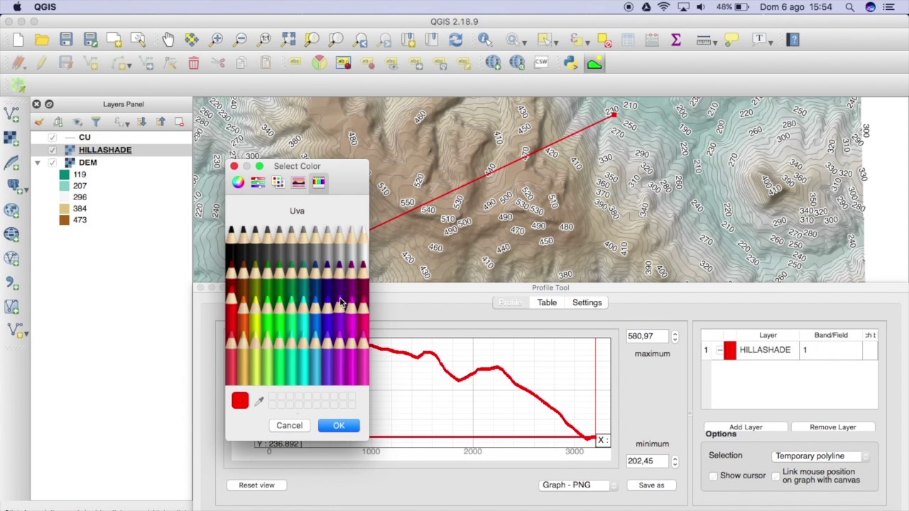 Tutorial QGIS come realizzare Profili Topografici con il Plugin PROFILE TOOL