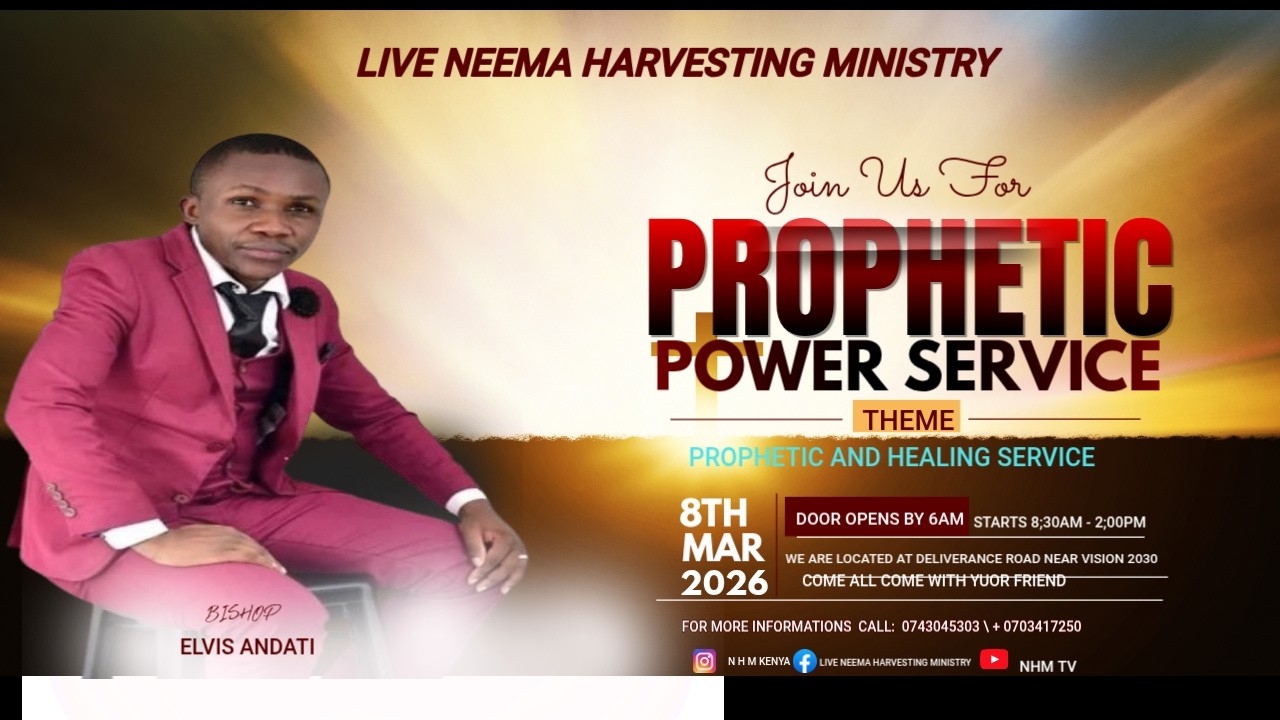 PROPHETIC POWE SERVICE THIS  SUNDAY   THEME:  BE DANGEROUS IN PRAYER