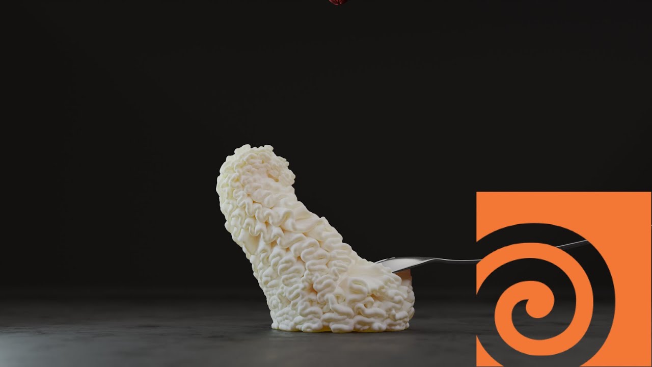 Houdini MPM Cream sim. (Tutorial)