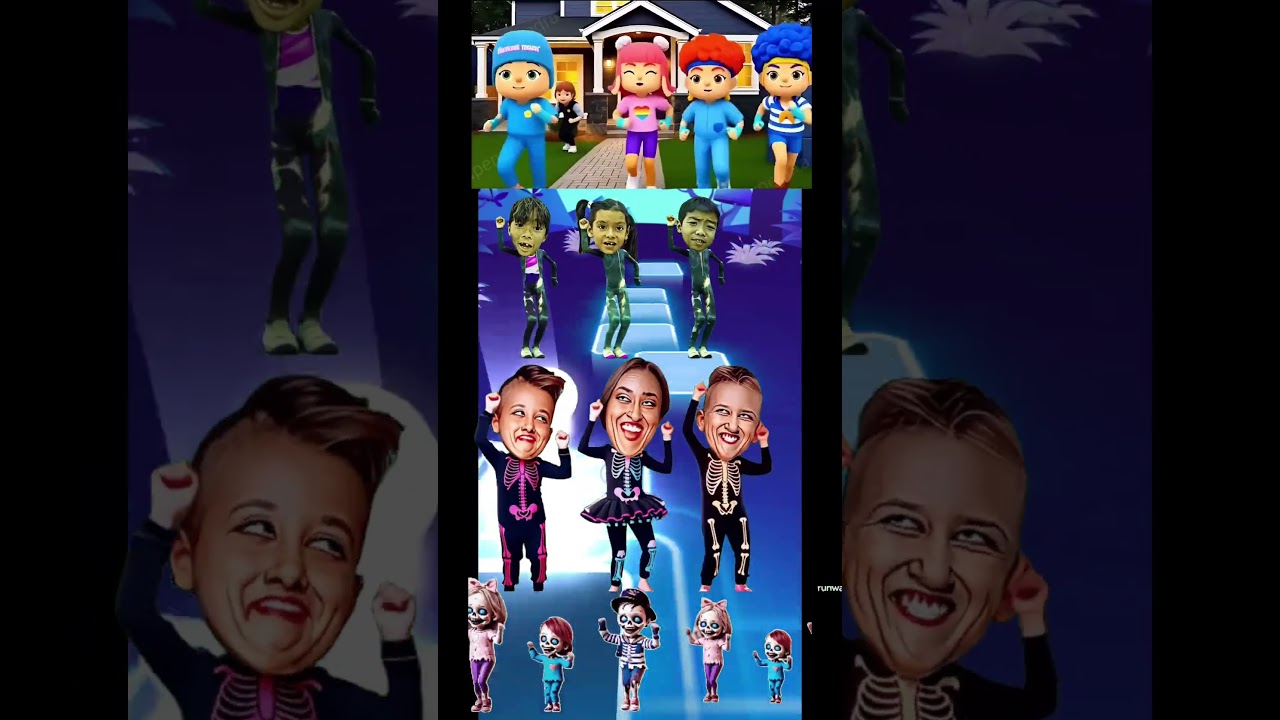Nina Pocoyo coffin dance Sprunki vs Tiles Hop EDM Rush Geme 🎯🎮 #shorts