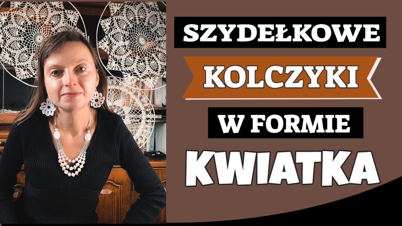 SZYDEŁKOWE KOLCZYKI W FORMIE KWIATKA
