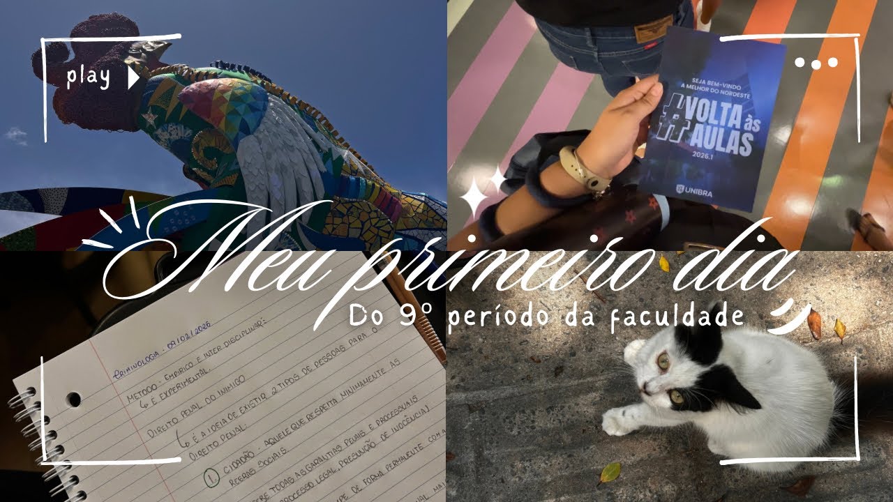 Primeiro dia no 9º período da faculdade de direito + estágio day ⚖️📚✏️🤍✨