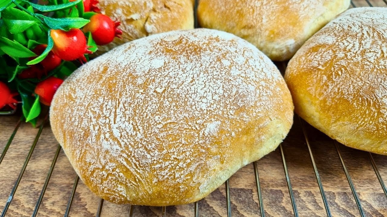 Жидкое тесто за 1 час❗Итальянский хлеб❗Без замеса, Быстро Легко Вкусно