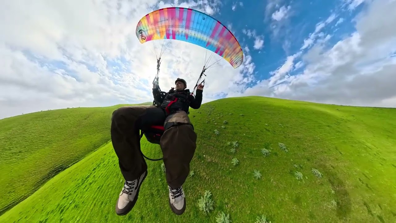 Second day of paragliding at Stoneman Park, California.