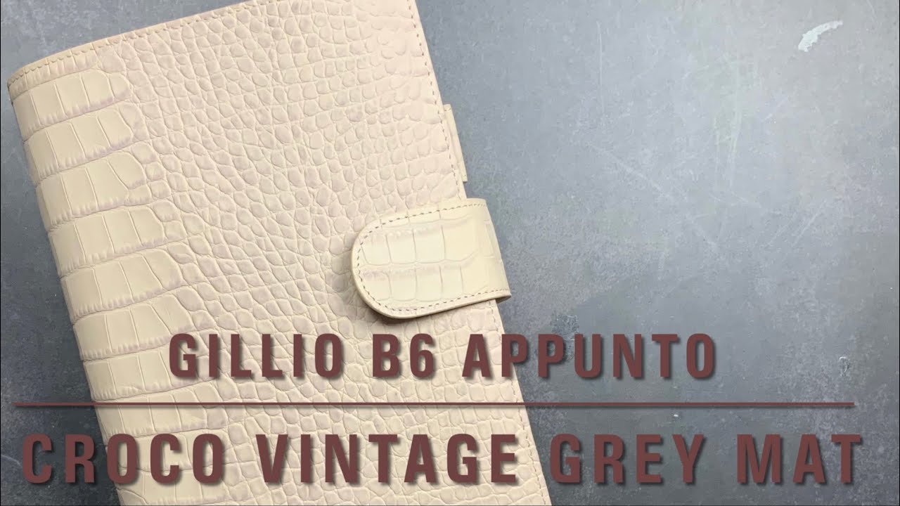 Gillio B6 Appunto | Croco Vintage Grey Mat