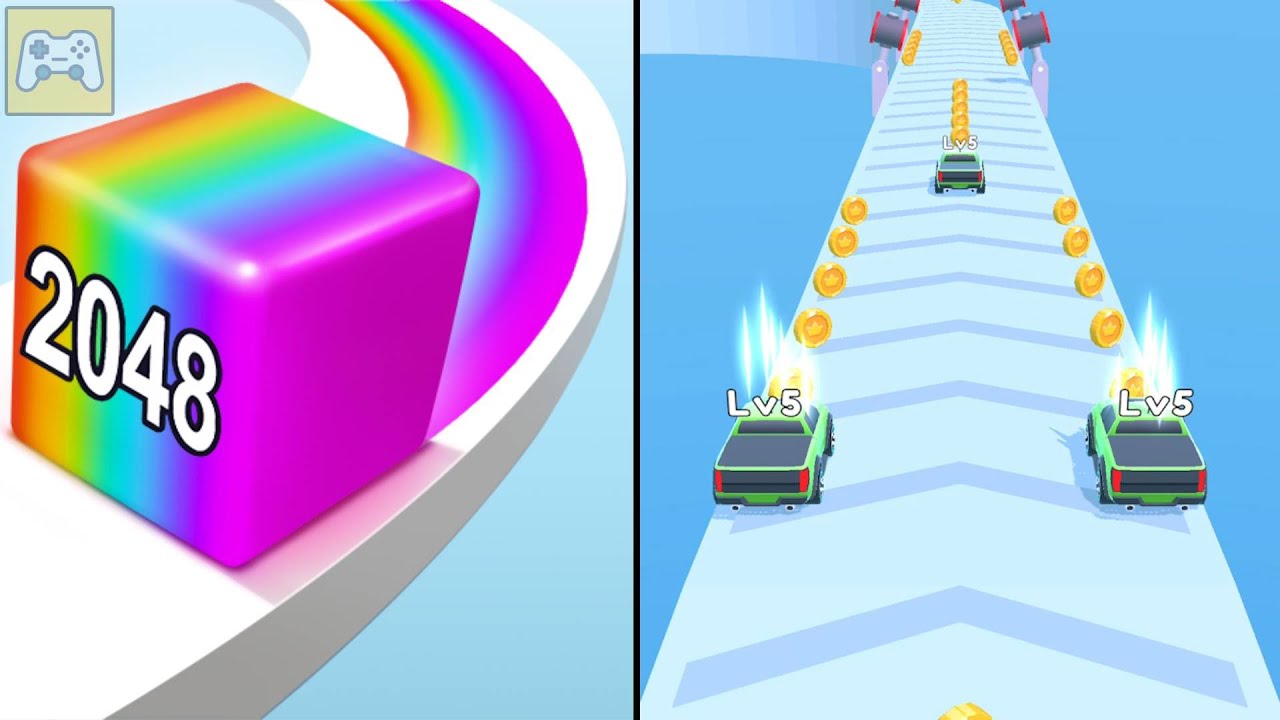 Jelly Run 2048 vs Merge Car Run ✦ ASMR Gameplay Android iOS • 2048 Number Merge Race Games