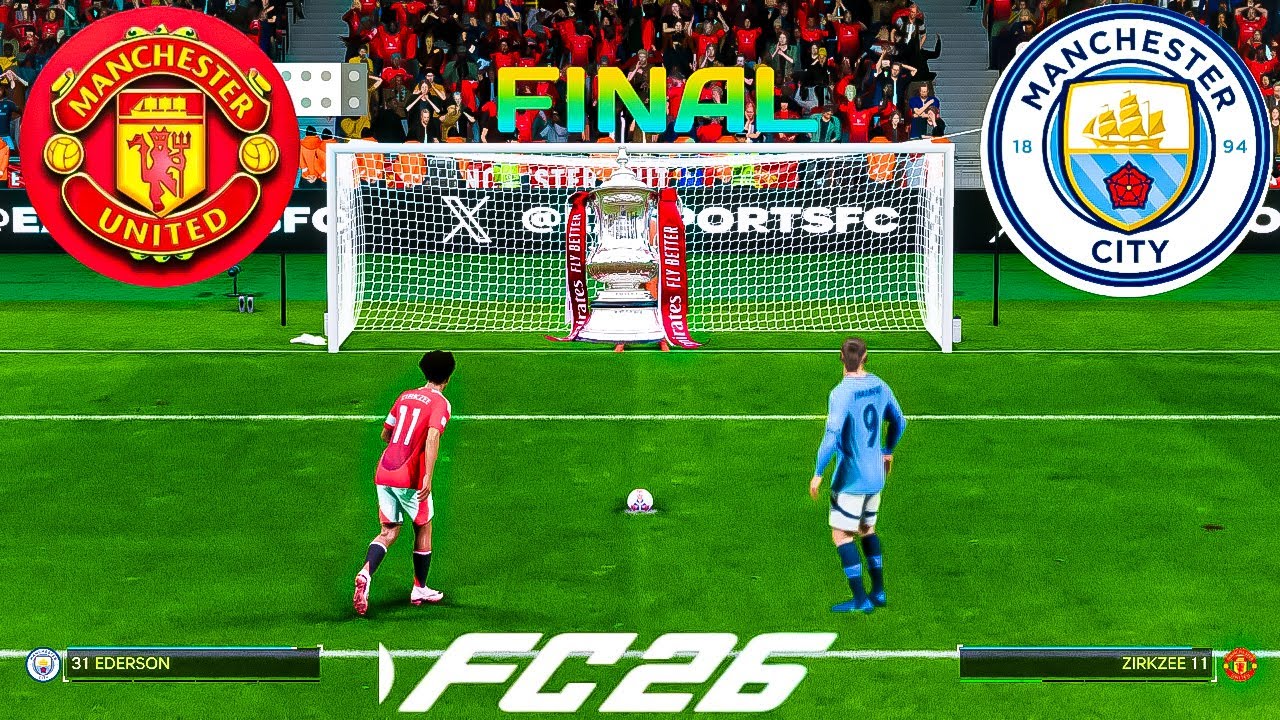 MANCHESTER UNITED VS MANCHESTER CITY|highlights and Penalty kicks | Haaland vs Burno Fernandes|final