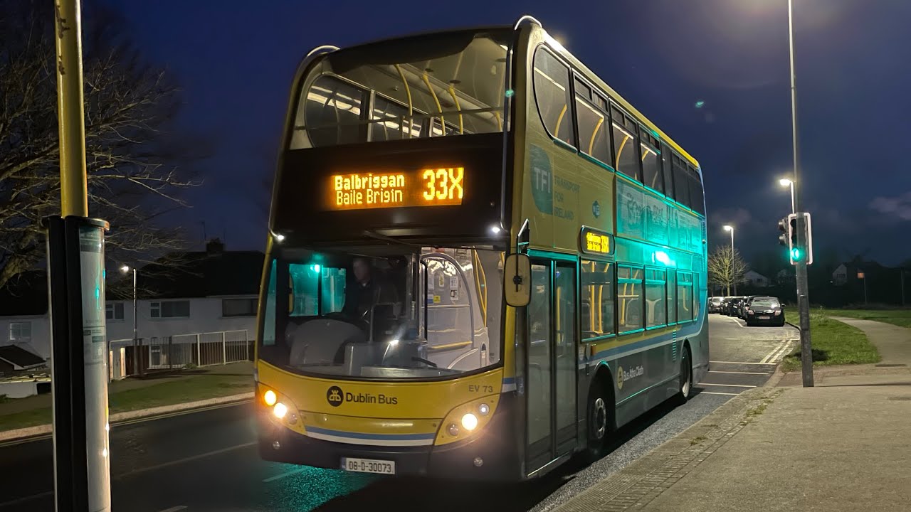 Ride on Dublin Bus EV73 on route 33X (Skerries Road | Skerries Strand Street)