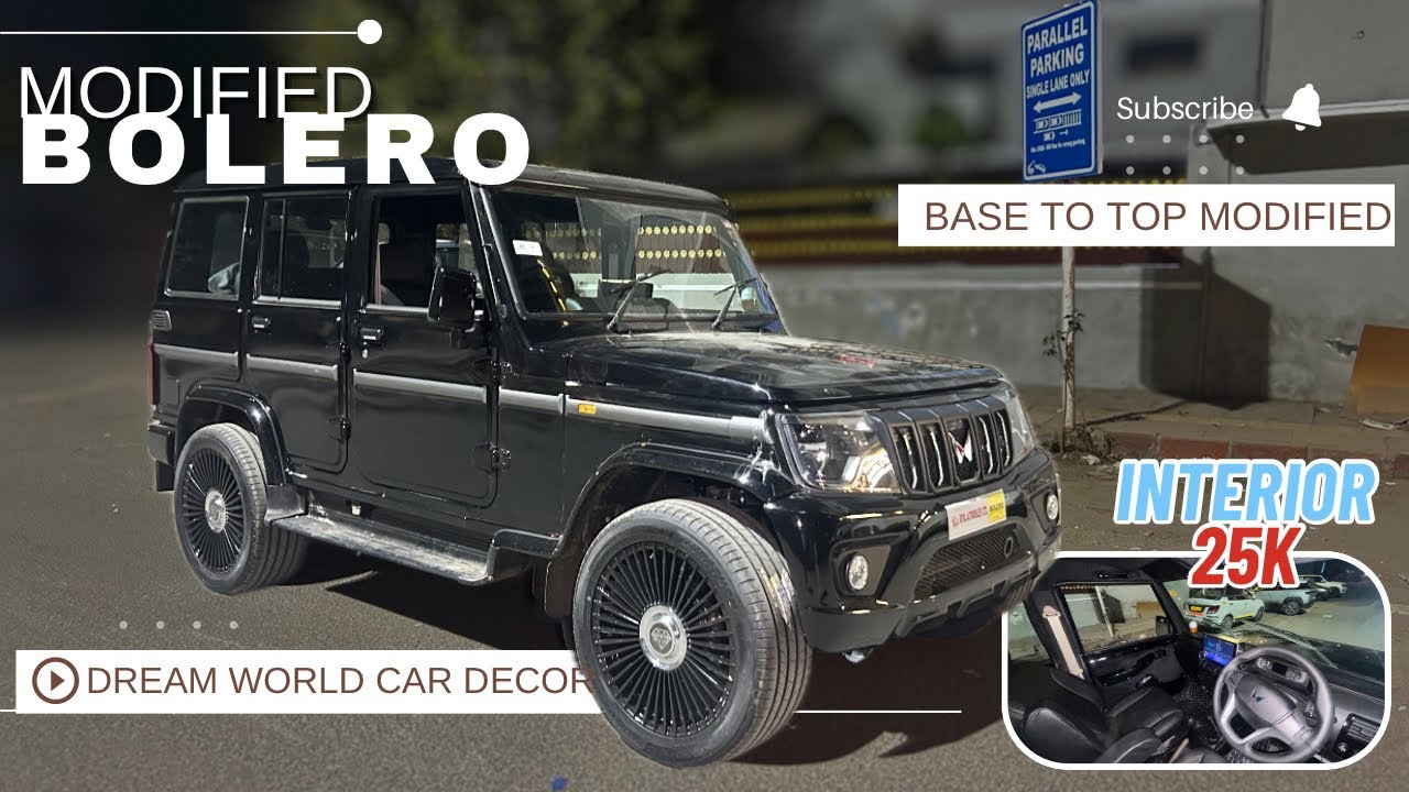 Modified Bolero🔥 | Black beast interior in 25,000/- | Bolero base to top🔥