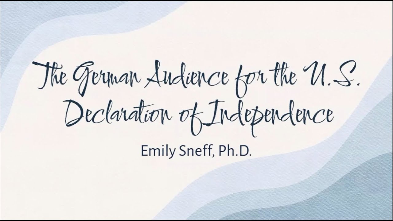The German Audience for the U.S. Declaration of Independence