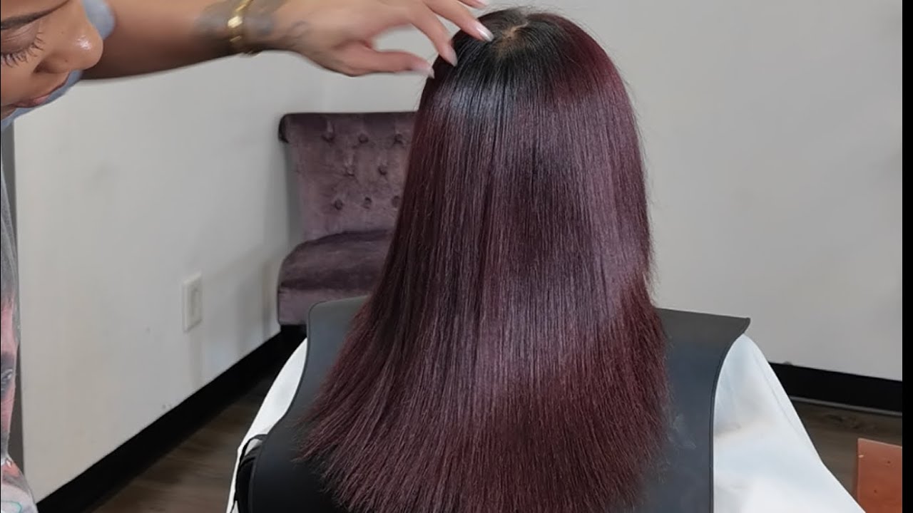 Silk Press and trim on my Son’s Girlfriend | Color safe Shampoo and Conditioner 