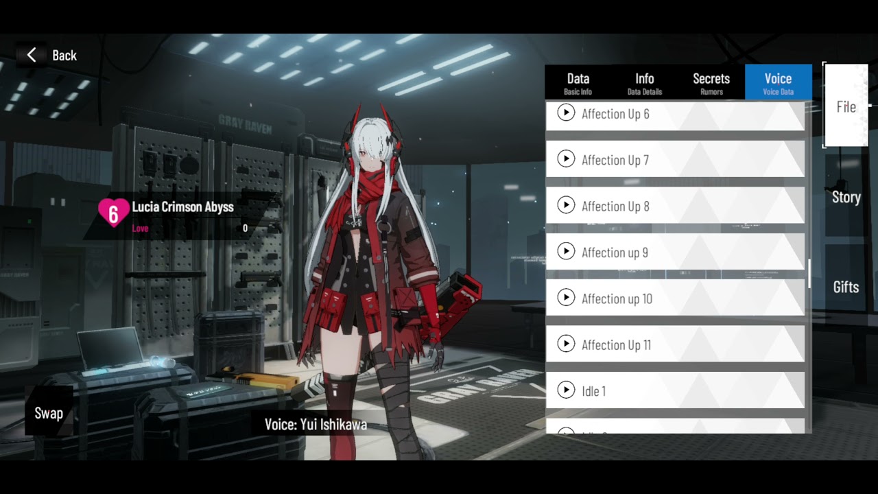 Lucia Crimson Abyss Voice Lines, Secrets,Info At Maxed Affection