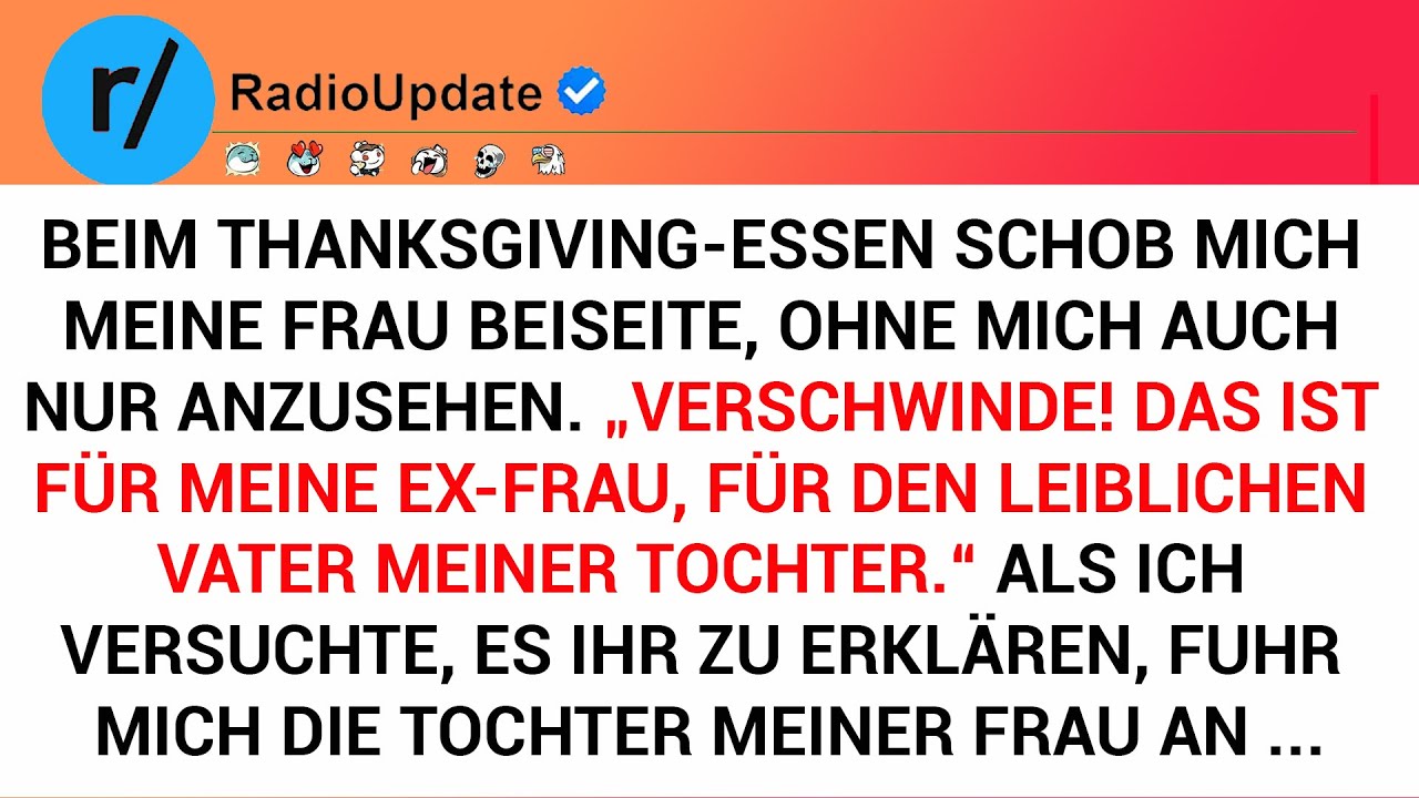 Beim Thanksgiving-essen Schob Mich Meine Frau Beiseite, Ohne Mich Auch Nur Anzusehen. ...