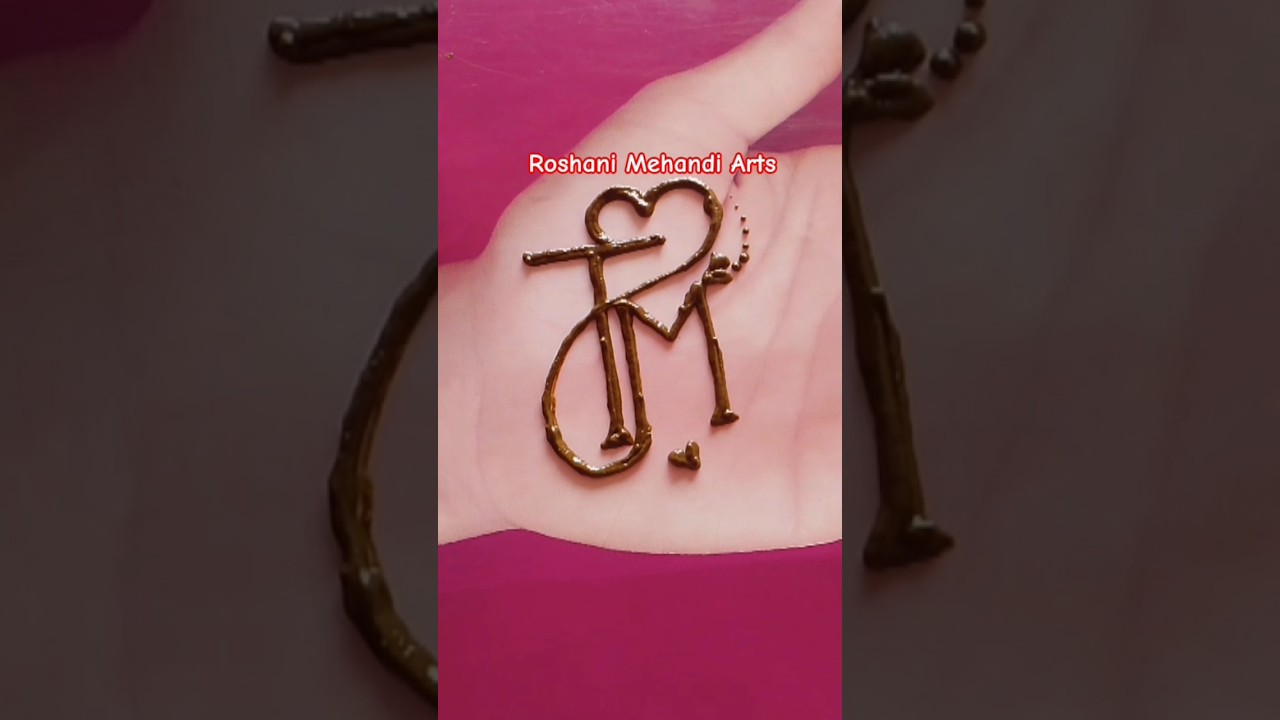 T ❤️M couple name letter mehandi tattoo/Couple alphabet mehandi  design #shortvideo