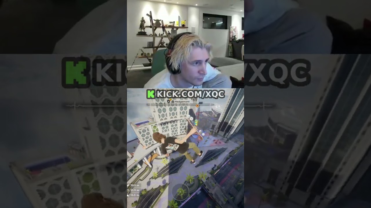 xQc Finally Hits Crazy Wallride Clip in Skate 4