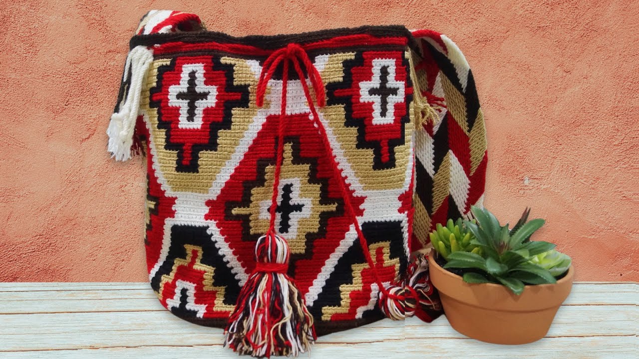 🌺 TUTORIAL Mochila Wayuu Roja a Crochet - Parte 2 Cuerpo