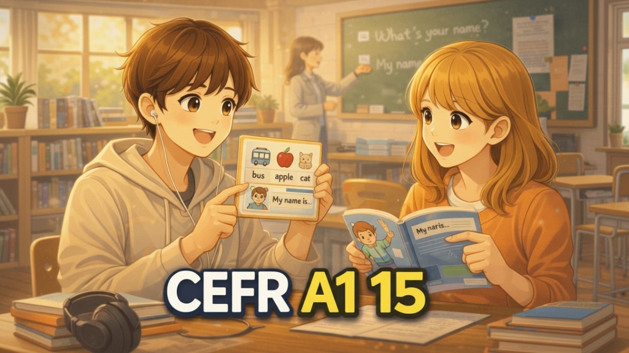 [CEFR A1 15] 🎓 [[영어 A1 총정리] 자기소개부터 현재진행형까지, 이 영상 하나로 회화 완전 정복!]