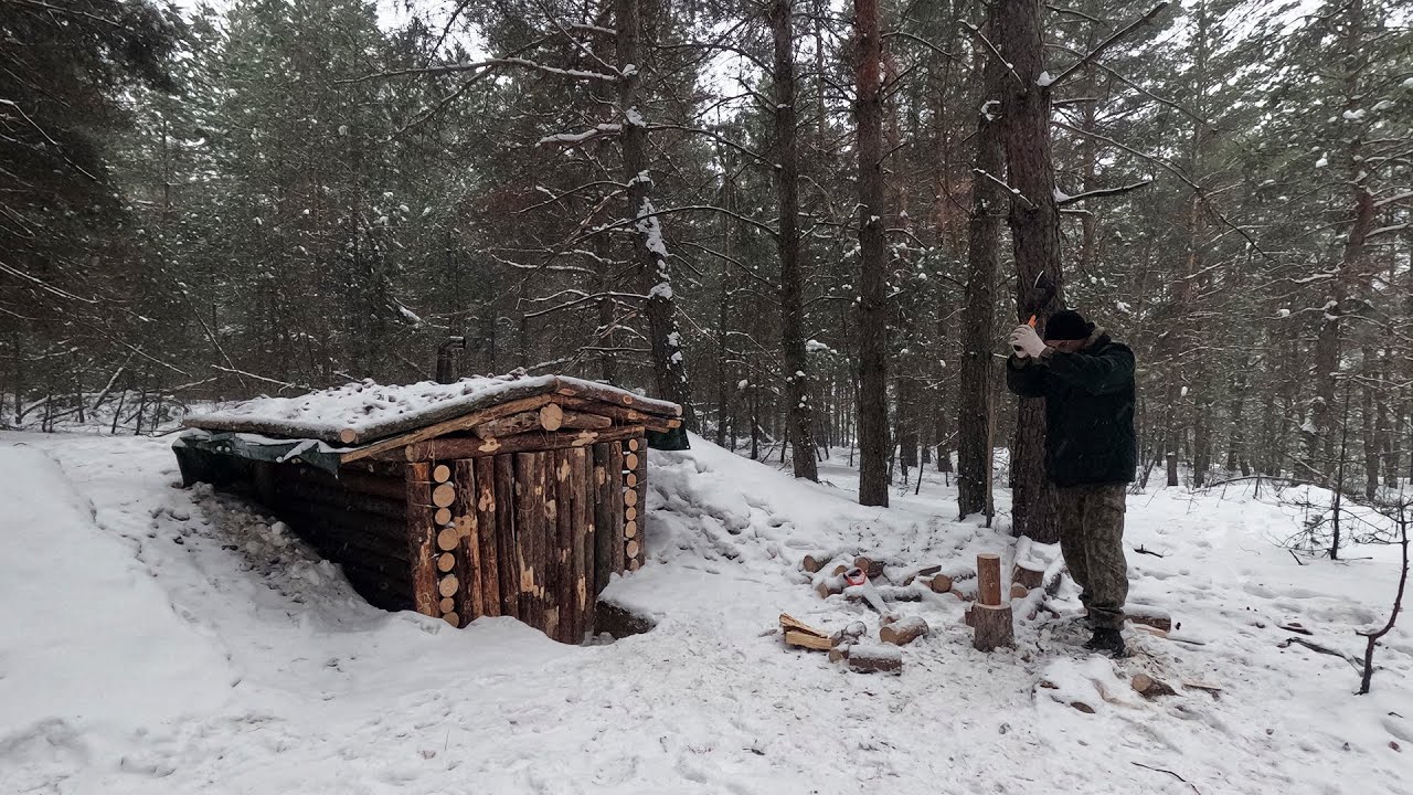 Building a Winter House for Survival in the Winter Forest