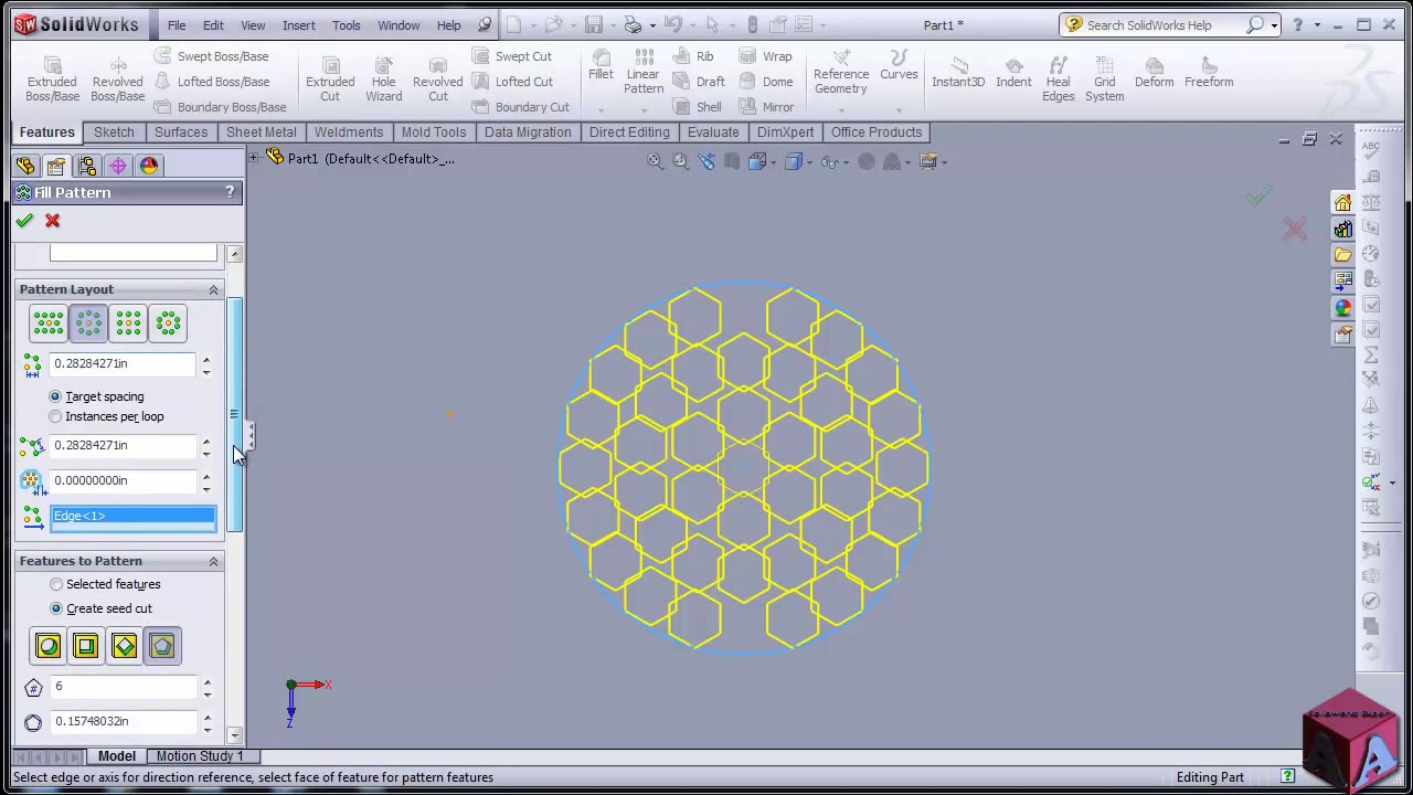 SolidWorks Essential    33  Fill Pattern