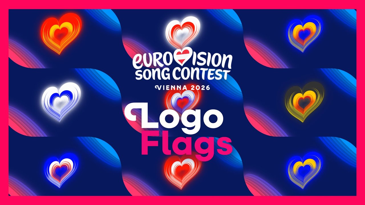 Eurovision 2026 – Animated Logo Flags (Pulsing 70 Hearts Layers) | All Countries | Final Version