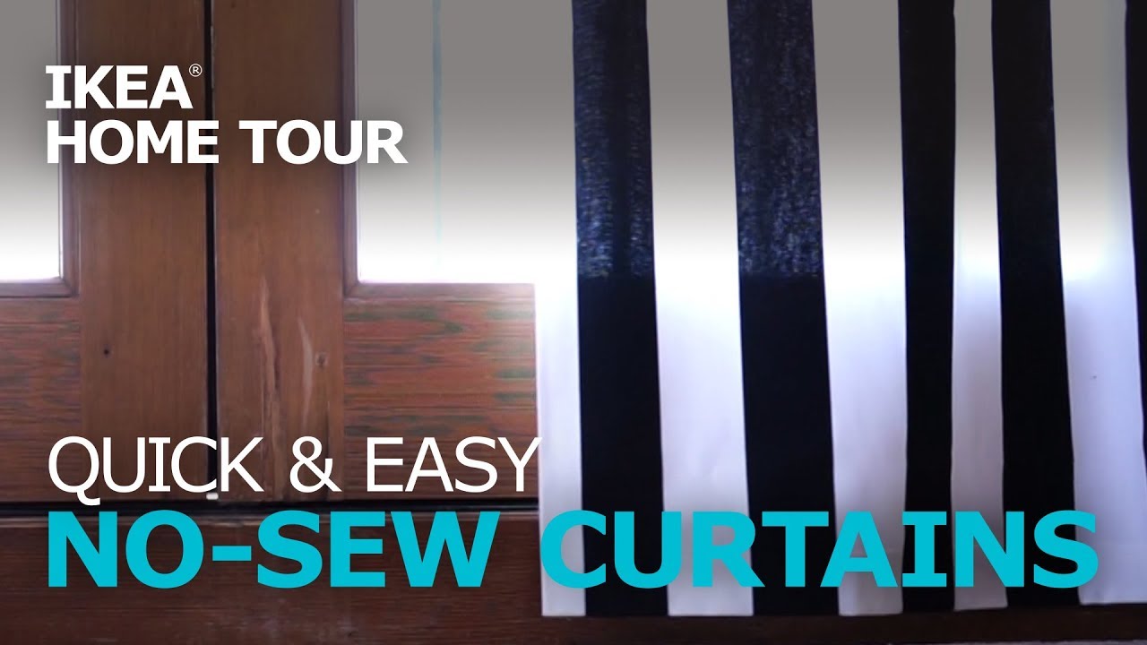 Quick & Easy DIY No-Sew Curtains - IKEA Home Tour