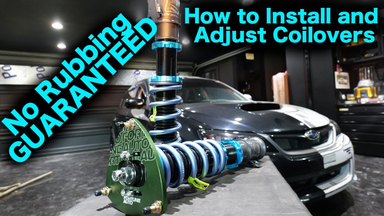 Installing and Adjusting Coilovers to GUARANTEE no rubbing! (Bump Stop adjustment on Subaru WRX)