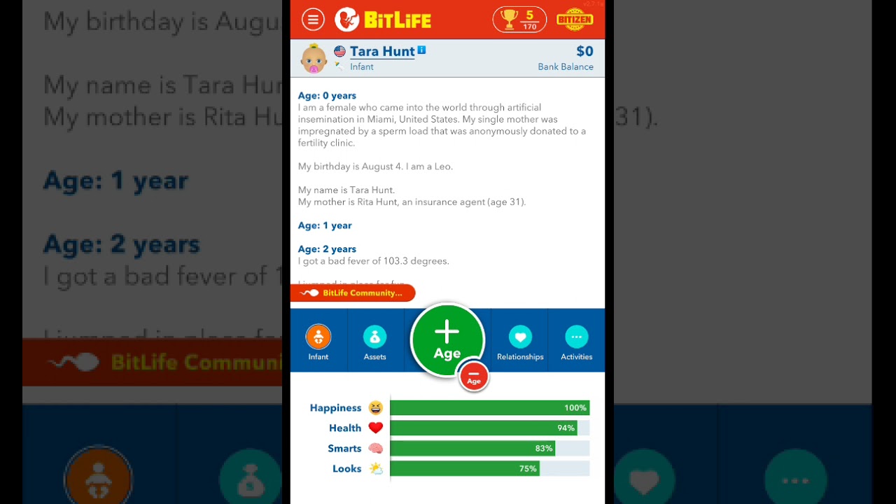 How to get CandyWriter Achievement in BitLife