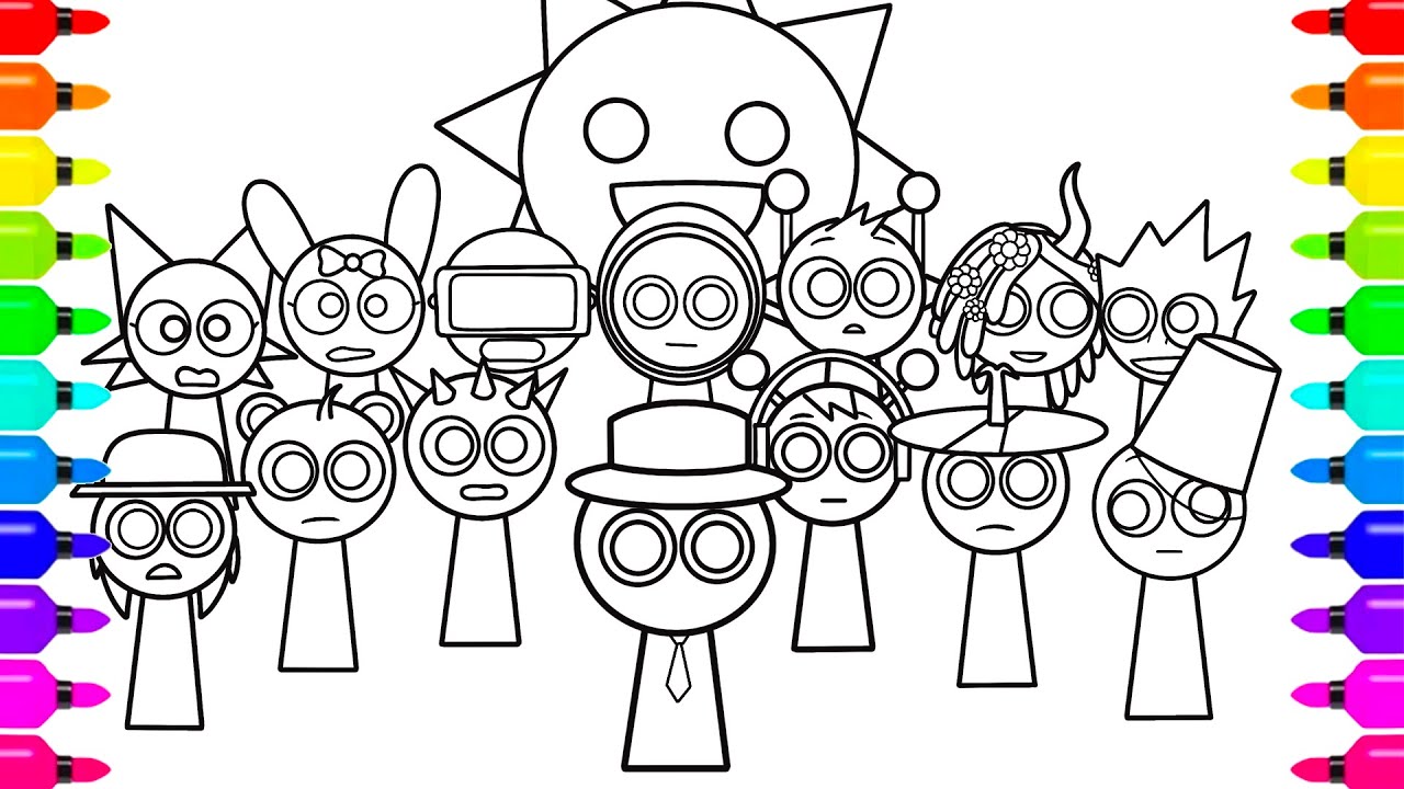 Incredibox Sprunki Coloring Pages / How to Color Characters