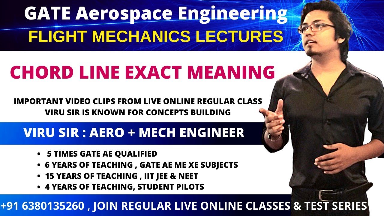 what is chord line in Airfoil | Aerospace Engineering GATE preparation lectures | flight mechanics