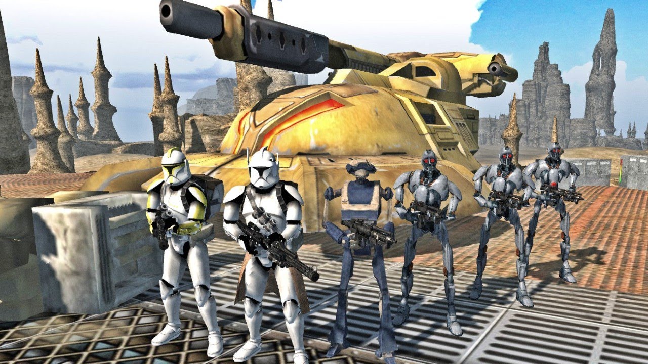 Clones and Droids vs Space Marines - Men of War: Assault Squad 2 Cinematic Battle