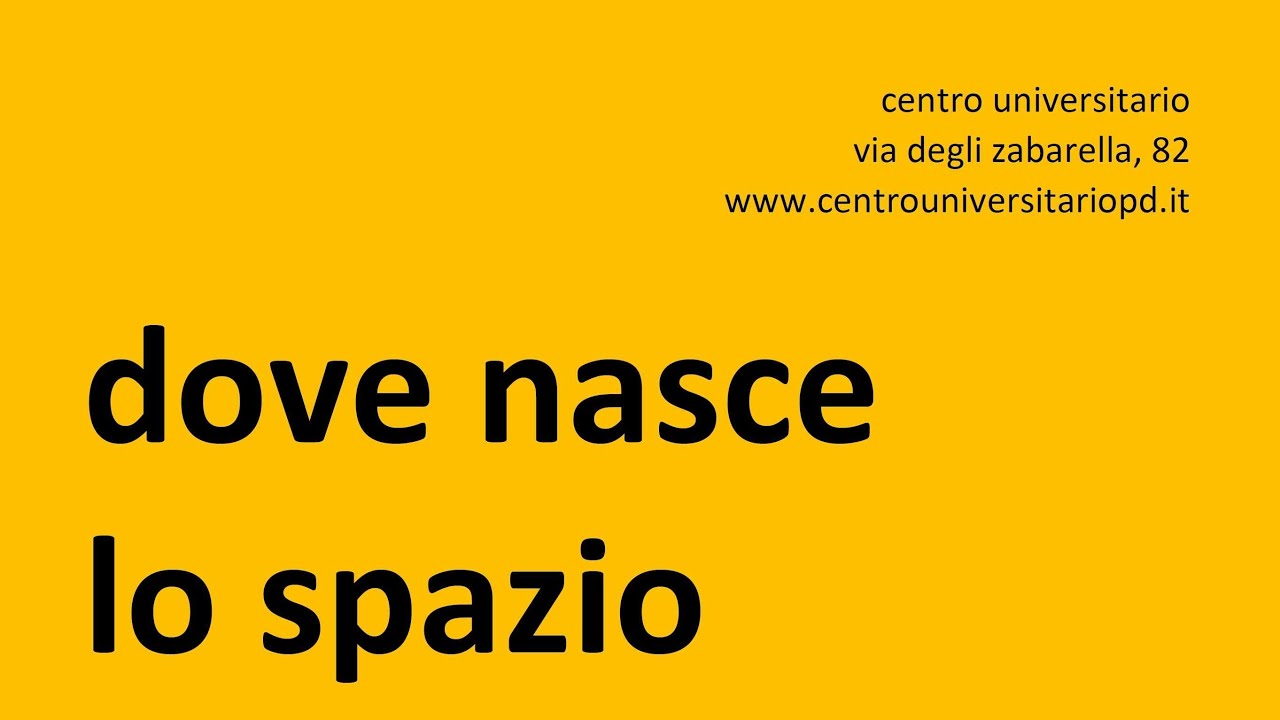 Dove nasce lo spazio