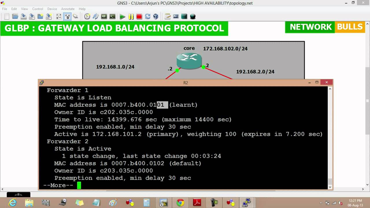 Gateway Load Balancing Protocol(GLBP) - CCNP R&S Level by Network Bulls