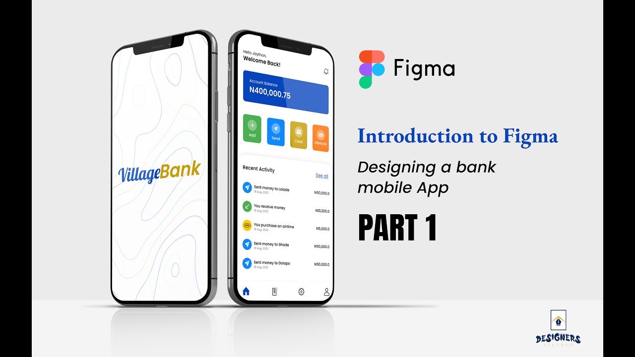 Introduction to Figma Part 1: Designing splash screen, onboarding screens, sign up and login screen.